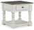 Ashley Havalance White Gray Coffee Table with 2 End Tables