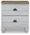 Ashley Haven Bay Two-tone King Panel Bed with Mirrored Dresser, Chest and 2 Nightstands