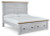 Ashley Haven Bay Two-tone King Panel Storage Bed with Mirrored Dresser, Chest and Nightstand