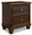 Ashley Danabrin Brown Full Panel Bed with Mirrored Dresser, Chest and Nightstand