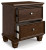 Ashley Danabrin Brown Full Panel Bed with Mirrored Dresser, Chest and Nightstand