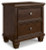 Ashley Danabrin Brown California King Panel Bed with Mirrored Dresser, Chest and Nightstand