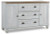 Ashley Haven Bay Two-tone King Panel Bed with Dresser