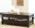 Ashley Barilanni Dark Brown Coffee Table with 2 End Tables