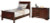 Ashley Alisdair Reddish Brown Twin Sleigh Bed with Dresser