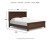 Ashley Danabrin Brown California King Panel Bed with Mirrored Dresser and 2 Nightstands