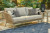 Ashley Swiss Valley Beige Outdoor Sofa and Loveseat with 2 Lounge Chairs