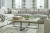 Ashley Dalenville Gray Rectangular Coffee Table with 2 Round End Tables (Set of 3)