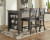 Ashley Caitbrook Gray Counter Height Dining Table and 2 Barstools