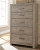 Ashley Culverbach Gray Queen Panel Bed with Mirrored Dresser, Chest and 2 Nightstands