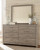 Ashley Culverbach Gray Queen Panel Bed with Mirrored Dresser, Chest and 2 Nightstands