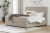 Ashley Dakmore Brown California King Upholstered Bed with Mirrored Dresser and 2 Nightstands