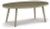 Ashley Swiss Valley Beige Outdoor Coffee Table with 2 End Tables