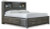 Ashley Caitbrook Gray California King Storage Bed with 8 Storage Drawers with Mirrored Dresser, Chest and 2 Nightstands