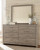 Ashley Culverbach Gray Queen Panel Bed with Mirrored Dresser and 2 Nightstands