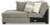 Ashley Creswell Stone 2-Piece Sectional with Ottoman