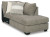 Ashley Creswell Stone 2-Piece Sectional with Ottoman