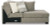 Ashley Creswell Stone 2-Piece Sectional with Ottoman