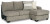 Ashley Creswell Stone 2-Piece Sectional with Ottoman