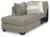 Ashley Creswell Stone 2-Piece Sectional with Ottoman