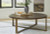 Ashley Balintmore Brown Gold Finish Coffee Table with 2 End Tables