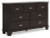 Ashley Covetown Dark Brown Twin Panel Bed with Dresser