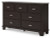 Ashley Covetown Dark Brown Twin Panel Bed with Dresser