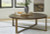 Ashley Balintmore Brown Gold Finish Rectangular Coffee Table (Set of 3)