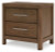 Ashley Cabalynn Light Brown Queen Upholstered Bed with Mirrored Dresser, Chest and 2 Nightstands