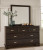 Ashley Covetown Dark Brown Full Panel Bed with Mirrored Dresser
