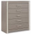 Ashley Surancha Gray Queen Poster Bed with Mirrored Dresser, Chest and Nightstand