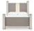 Ashley Surancha Gray Queen Poster Bed with Mirrored Dresser, Chest and 2 Nightstands