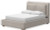 Ashley Cabalynn Light Brown Queen Upholstered Bed with Mirrored Dresser
