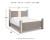 Ashley Surancha Gray Queen Poster Bed with Mirrored Dresser and Nightstand