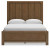 Ashley Cabalynn Light Brown Queen Panel Bed with Storage with Mirrored Dresser and Nightstand
