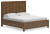 Ashley Cabalynn Light Brown King Panel Bed with Storage with Mirrored Dresser and 2 Nightstands