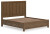Ashley Cabalynn Light Brown King Panel Bed with Storage with Mirrored Dresser and 2 Nightstands