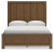 Ashley Cabalynn Light Brown Queen Panel Bed with Storage with Mirrored Dresser and 2 Nightstands