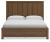 Ashley Cabalynn Light Brown King Panel Bed with Storage with Mirrored Dresser