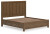 Ashley Cabalynn Light Brown King Panel Bed with Storage with Mirrored Dresser