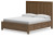 Ashley Cabalynn Light Brown King Panel Bed with Storage with Mirrored Dresser