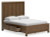 Ashley Cabalynn Light Brown Queen Panel Bed with Storage with Mirrored Dresser