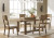 Ashley Cabalynn Light Brown Dining Table and 4 Chairs