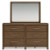 Ashley Cabalynn Light Brown King Upholstered Bed with Mirrored Dresser