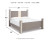 Ashley Surancha Gray King Poster Bed with Mirrored Dresser, Chest and Nightstand
