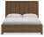 Ashley Cabalynn Light Brown California King Panel Bed with Storage with Mirrored Dresser and Nightstand