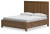 Ashley Cabalynn Light Brown California King Panel Bed with Storage with Mirrored Dresser and Chest