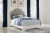 Ashley Brollyn Two-tone Queen Upholstered Panel Bed with Mirrored Dresser, Chest and 2 Nightstands