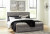Ashley Bronyan Dark Gray King Panel Bed with Mirrored Dresser and Chest