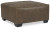 Benchcraft Abalone Chocolate 3-Piece Sectional with LAF Sofa / RAF Chaise and Ottoman